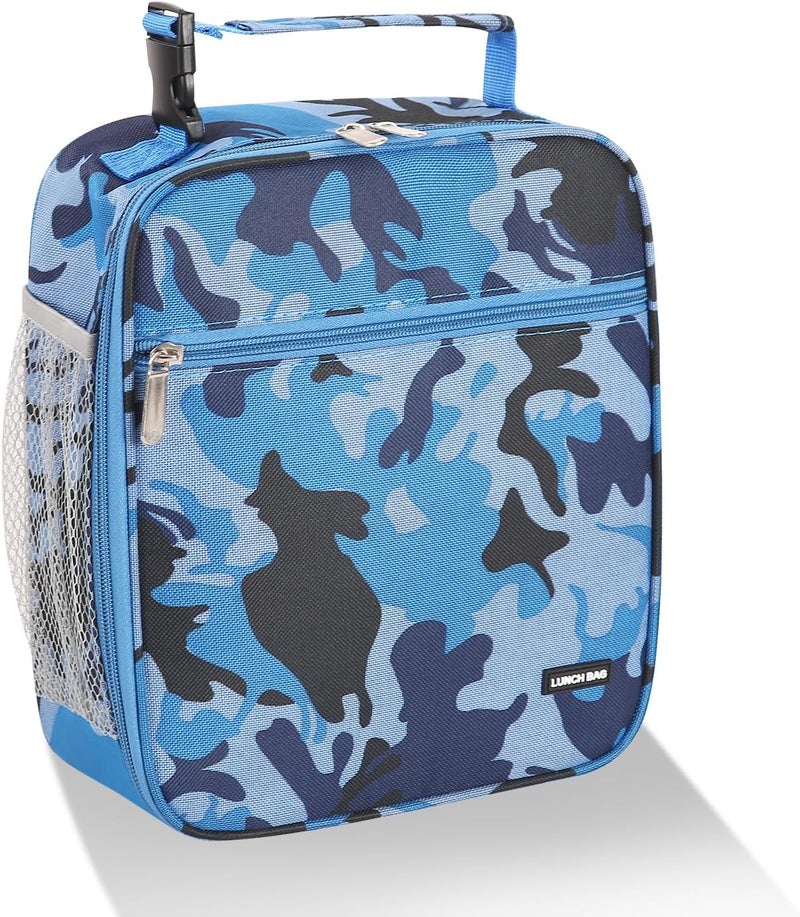 Lovoeo AYEANY Lunch box Lunch bag for men women Lunchbox Lunch bags Insulated Lunch bag Lunch box cooler (Blue camo), Large - Image 1